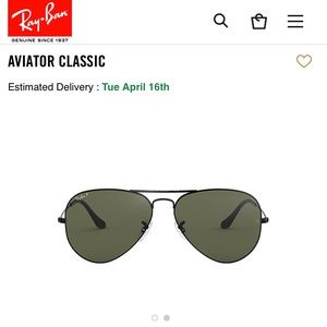 Black RayBan Aviator Classic (Polarized)